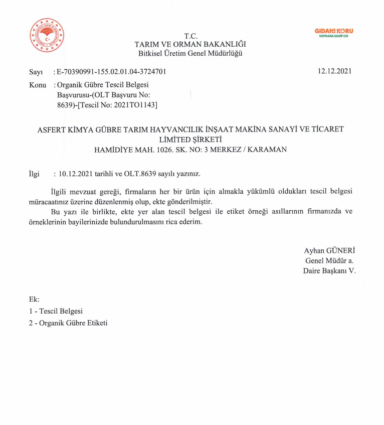 MASTER LEON TESCİL BELGESİ